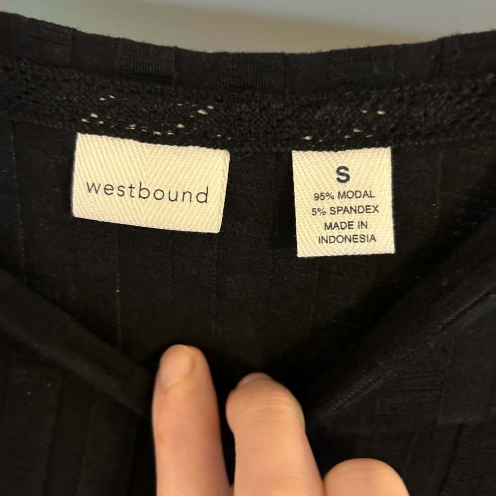 Westbound ribbed black size small long sleeve sweater - Picture 3 of 4